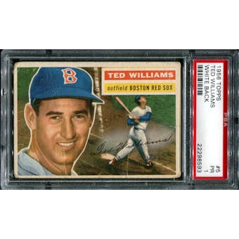 1956 Topps Baseball #5 Ted Williams PSA 1 (PR) *8593