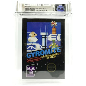 Nintendo (NES) Gyromite Hangtab No NES TM, No Rev-A Round SOQ w/Adapter WATA 7.0 CIB