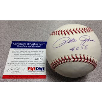 Pete Rose Autographed Official Major League Baseball (PSA COA)