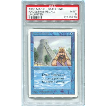 Magic the Gathering Unlimited Single Ancestral Recall - PSA 9 *22915420*
