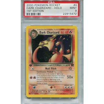 Pokemon Team Rocket Single Dark Charizard 4/82 1st Edition - PSA 9 - *22915472*
