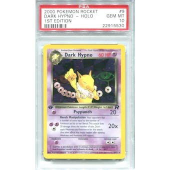 Pokemon Team Rocket Single Dark Hypno 9/82 1st Edition - PSA 10 - *22915530*