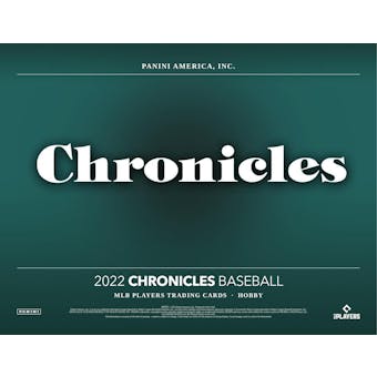 2022 Panini Chronicles Baseball Hobby 16-Box Case (Presell)