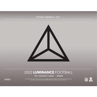 2022 Panini Luminance Football Hobby 12-Box Case (Presell)