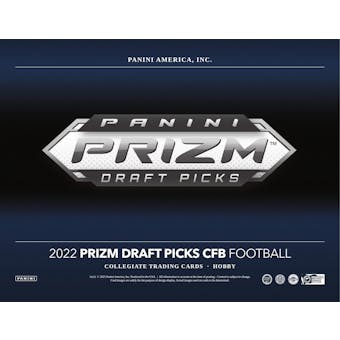 2022 Panini Prizm Draft Picks Collegiate Football Hobby Box (Presell)