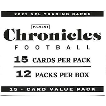 2021 Panini Chronicles Football 15-Card Jumbo Value 12-Pack 12-Box Case (Pinnacle Inserts!)