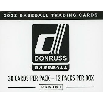 2022 Panini Donruss Baseball Jumbo Value 12-Pack Box (Holo Red Parallels!)