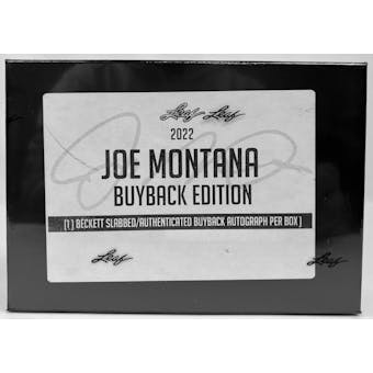 2022 Leaf Joe Montana Buyback Edition Football Hobby Box