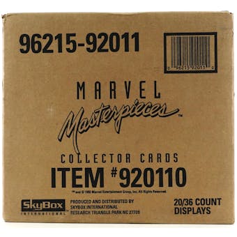 Marvel Masterpieces Hobby 20-Box Case (Joe Jusko) (1992 Skybox)