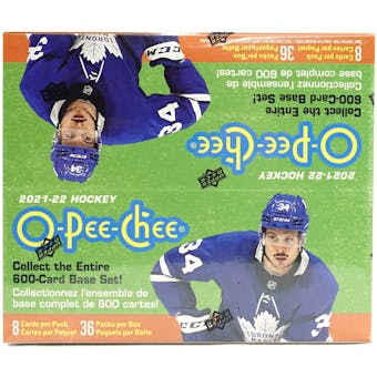 2021/22 Upper Deck O-Pee-Chee Hockey Retail 36-Pack Box