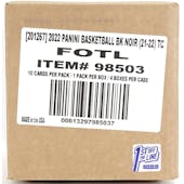 2021/22 Panini Noir Basketball 1st Off The Line FOTL Hobby 4-Box Case