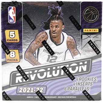 2021/22 Panini Revolution Basketball Hobby 8-Box Case- DACW Live 30 Spot PYT Break #2