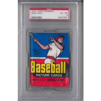 1977 Topps Baseball Wax Pack PSA 6 (EX-MT)