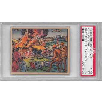 1938 Gum Inc. Horrors of War #148 "Clearing The Battlefield For Action" PSA 5 (EX) *1503
