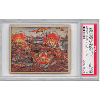 1938 Gum Inc. Horrors of War #220 "Japanese Attack Amoy Fortifications" PSA 4 (VG-EX)