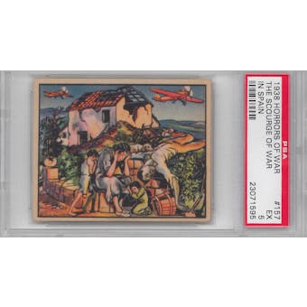 1938 Gum Inc. Horrors of War #157 "The Scourge Of War In Spain" PSA 5 (EX) *1595
