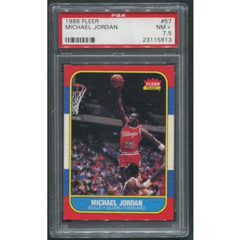 1986/87 Fleer Basketball #57 Michael Jordan Rookie PSA 7.5 (NM+)