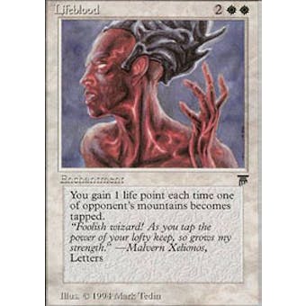 Magic the Gathering Legends Single Lifeblood - MODERATE PLAY (MP)