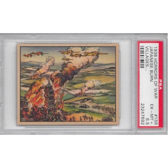 1938 Gum Inc. Horrors of War #156 "Japanese Burn Villages" PSA 6.5 (EX-MT+) *7692