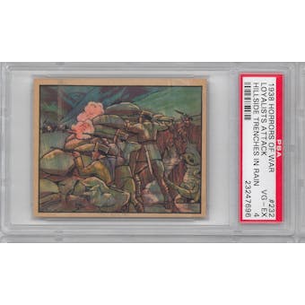 1938 Gum Inc. Horrors of War #232 "Loyalists Attack Hillside Trenches" PSA 4 (VG-EX)
