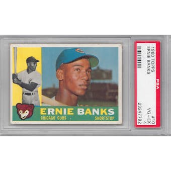 1960 Topps Baseball #10 Ernie Banks PSA 4 (VG-EX) *7792