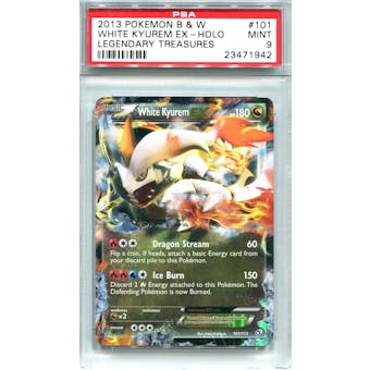 Pokemon Legendary Treasures Single White Kyruem EX - PSA 9 *23471942*