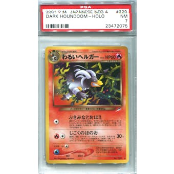 Pokemon Neo 4 Single Dark Houndoom Japanese - PSA 7 *23472075*