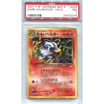 Pokemon Neo 4 Single Dark Houndoom Japanese - PSA 7 *23472078*