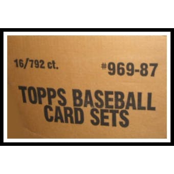 1987 Topps Baseball Factory Set (Brown Box) 16 Set Case