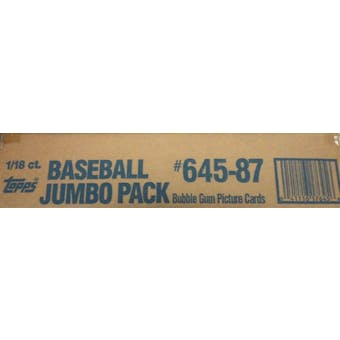 1987 Topps Baseball Jumbo Case Box (18 Giant Packs per case, 1800 cards)