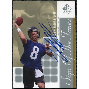 2000 Upper Deck SP Authentic Sign of the Times #TD Trent Dilfer Autograph