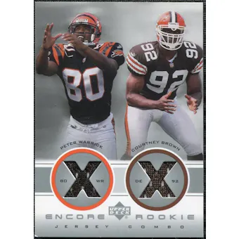 2000 Upper Deck Encore Rookie Combo Jerseys #RC4 Peter Warrick Courtney Brown