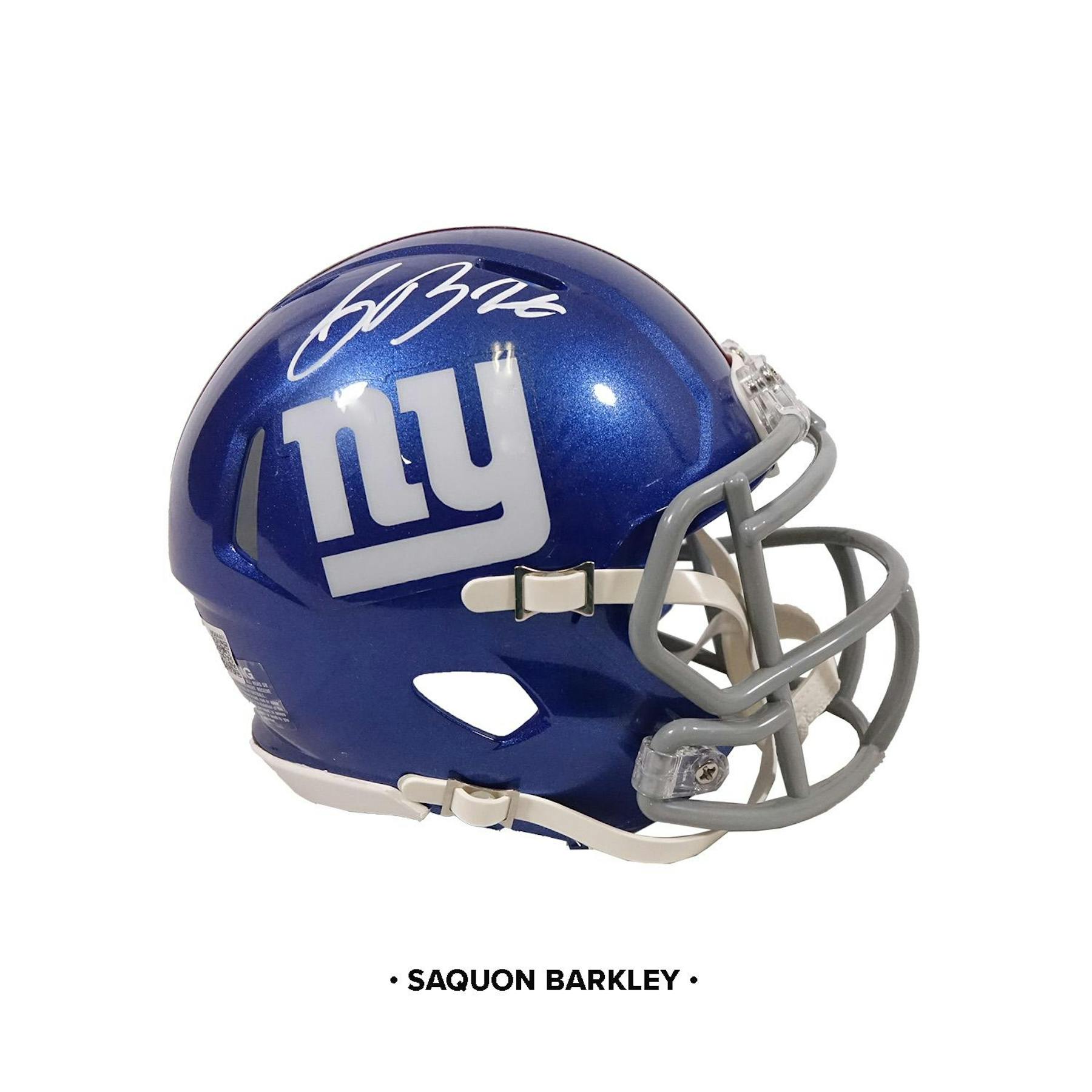 Saquon Barkley Autographed New York Giants Authentic Helmet ~Open