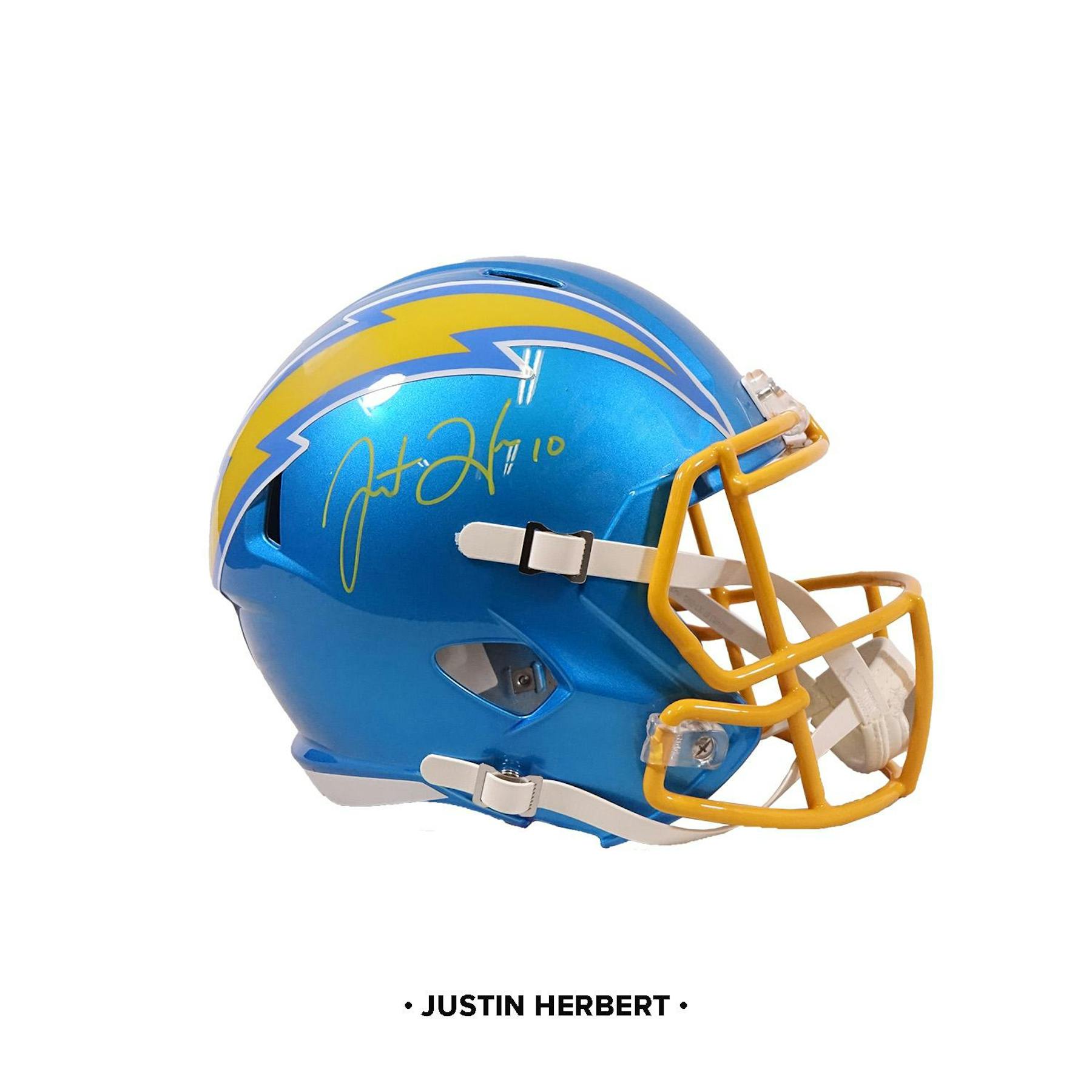 Justin Herbert Signed Full Size Chargers Helmet