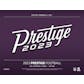 2023 Panini Prestige Football Jumbo Value 12-Pack 20-Box Case