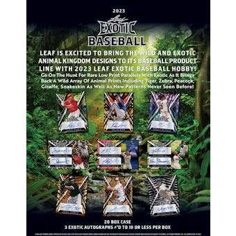 2023 Leaf Exotic Baseball Hobby Box (Presell)