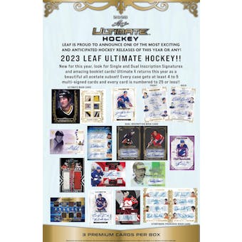 2023/24 Leaf Ultimate Hockey Hobby 10-Box Case (Presell)