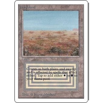 Magic the Gathering Unlimited Single Scrubland - SLIGHT PLAY (SP)