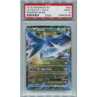 Pokemon Roaring Skies Single Latios EX 58/108 - PSA 9