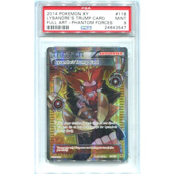 Pokemon Phantom Forces Single Lysandre's Trump Card 118/119 FULL ART - PSA 9  *24843547*