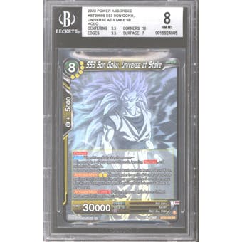 Dragon Ball Super Power Absorbed SS3 Son Goku, Universe at Stake Ghost BT20-095 SR BGS 8 (9.5 10 9.5 7)