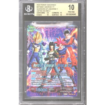 Dragon Ball Super Power Absorbed Android 17 Warriors Universe 7 United as One BT20-001 UC BGS 10 PRISTINE *546