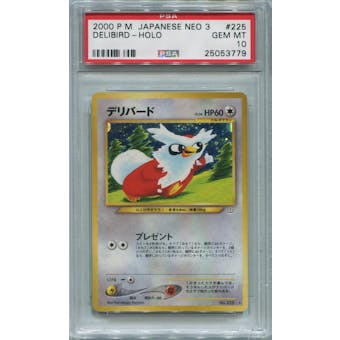 Pokemon Japanese Neo 3 Single Delibird - PSA 10  *25053779*