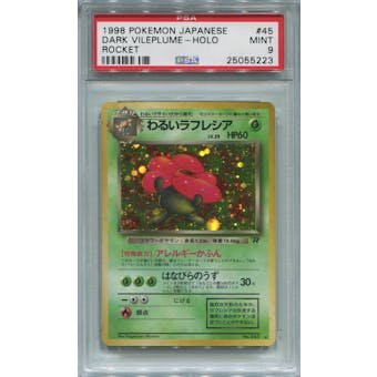 Pokemon Team Rocket Japanese Dark Vileplume PSA 9