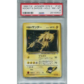 Pokemon Japanese Gym 2 Single Rocket's Zapdos - PSA 8  *25140402*