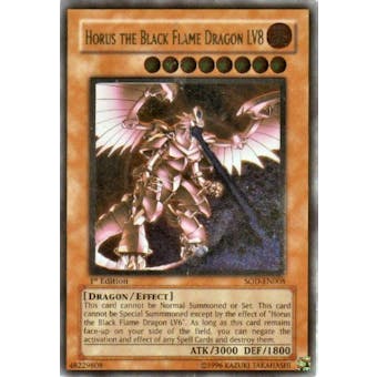 Yu-Gi-Oh Soul of the Duelist 1st Ed. Horus Black Flame Dragon Lv8 Ultimate Rare - SLIGHT PLAY (SP)