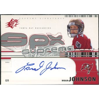 2002 Upper Deck SPx Supreme Signatures #SSBJ Brad Johnson Autograph