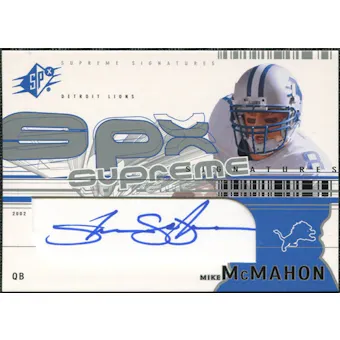 2002 Upper Deck SPx Supreme Signatures #SSMM Mike McMahon