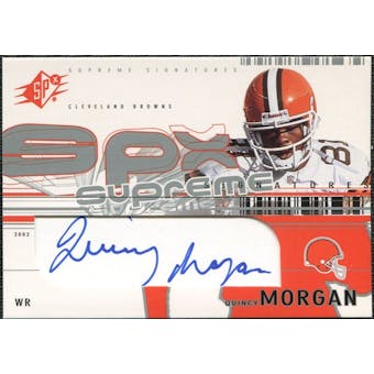 2002 Upper Deck SPx Supreme Signatures #SSQM Quincy Morgan Autograph