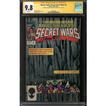 Marvel Super Heroes Secret Wars #4 CGC 9.8 Signed By John Beatty & Jim Shooter *2595845001*